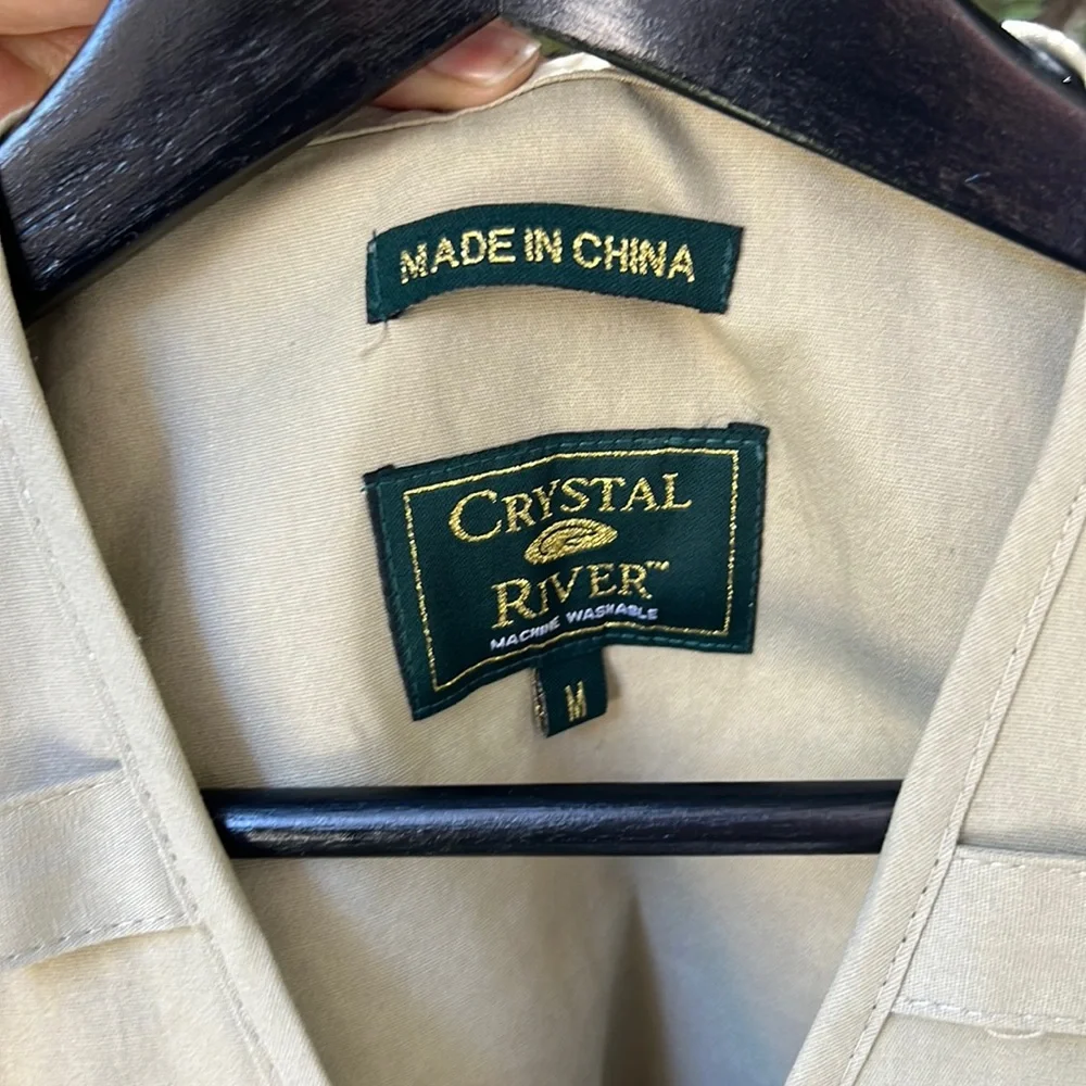 Crystal River Mens‎ size M fishing utility vest tan